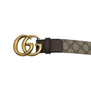 Gucci Re-Edition Supreme Wide Leather Belt Brown 400593 Size 70 28
