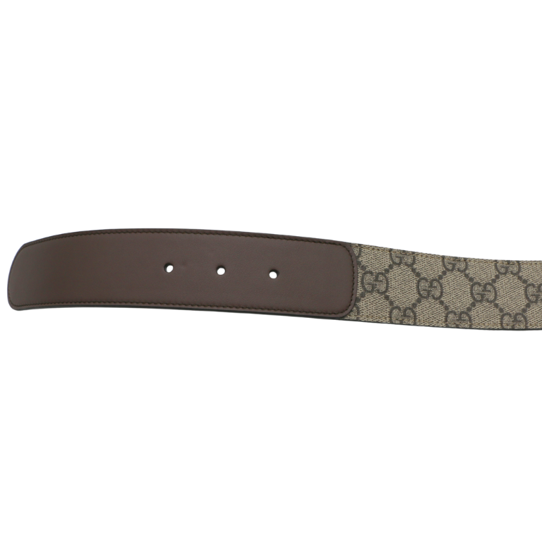 Gucci Re-Edition Supreme Wide Leather Belt Brown 400593 Size 70 28