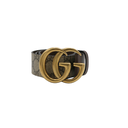 Gucci Re-Edition Supreme Wide Leather Belt Brown 400593 Size 70 28