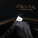 Prada Symbole Large Embroidered Fabric Bag in Black