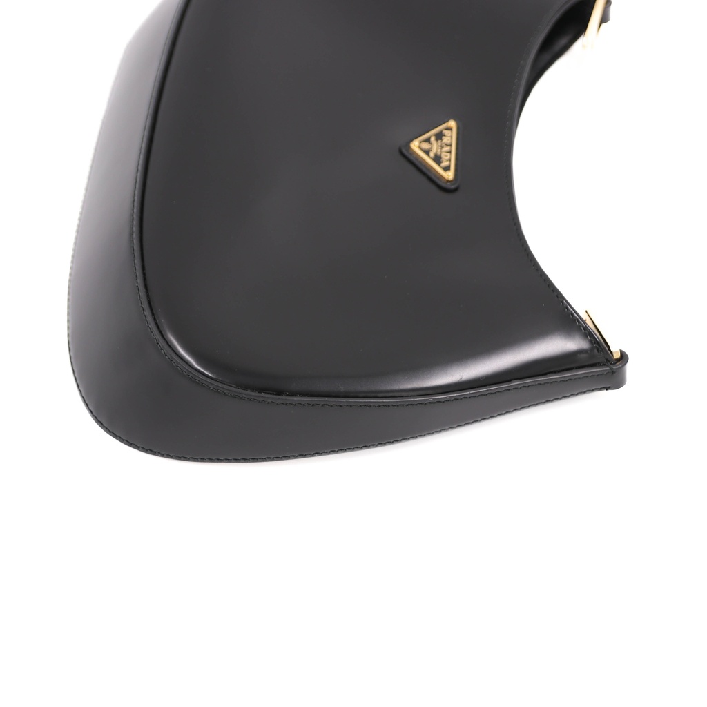 Prada Cleo Black Patent Leather Shoulder Bag