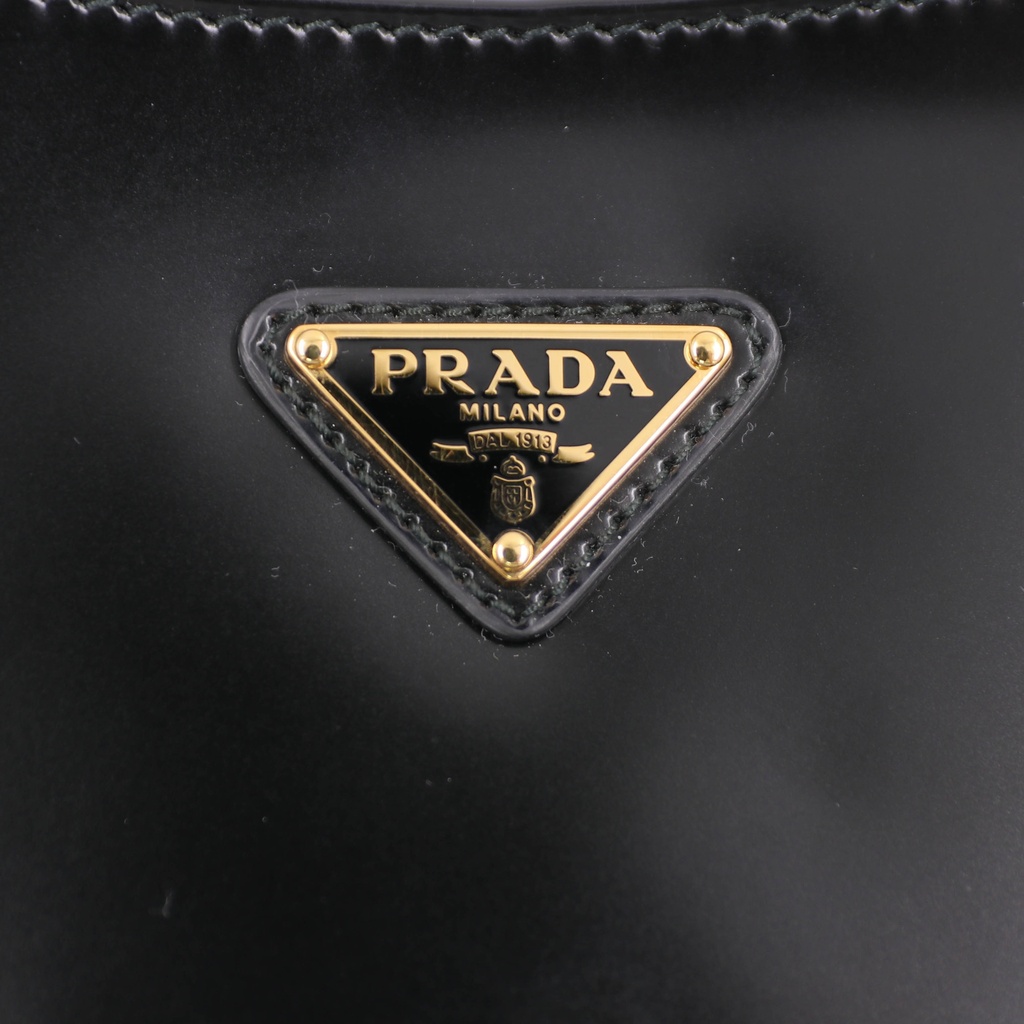 Prada Cleo Black Patent Leather Shoulder Bag