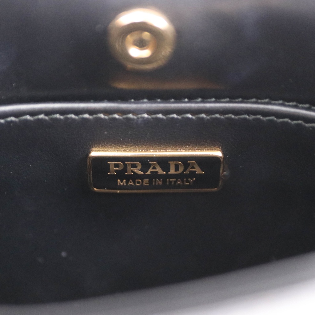 Prada Cleo Black Patent Leather Shoulder Bag