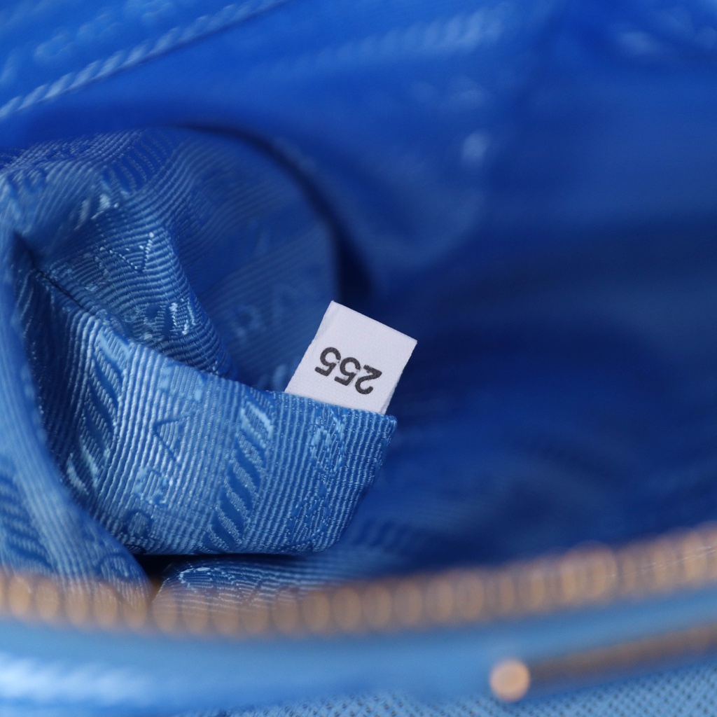 Prada Cobalto Tessuto Nylon and Saffiano Leather Tote Bag Light Blue