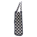 Baltic Blue/Chalk White Large Prada Symbole Embroidered Fabric Handbag
