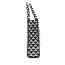 Baltic Blue/Chalk White Large Prada Symbole Embroidered Fabric Handbag