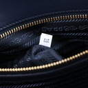 Baltic Blue/Chalk White Large Prada Symbole Embroidered Fabric Handbag