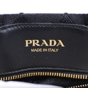Prada Symbole Medium Embroidered Fabric Bag Black