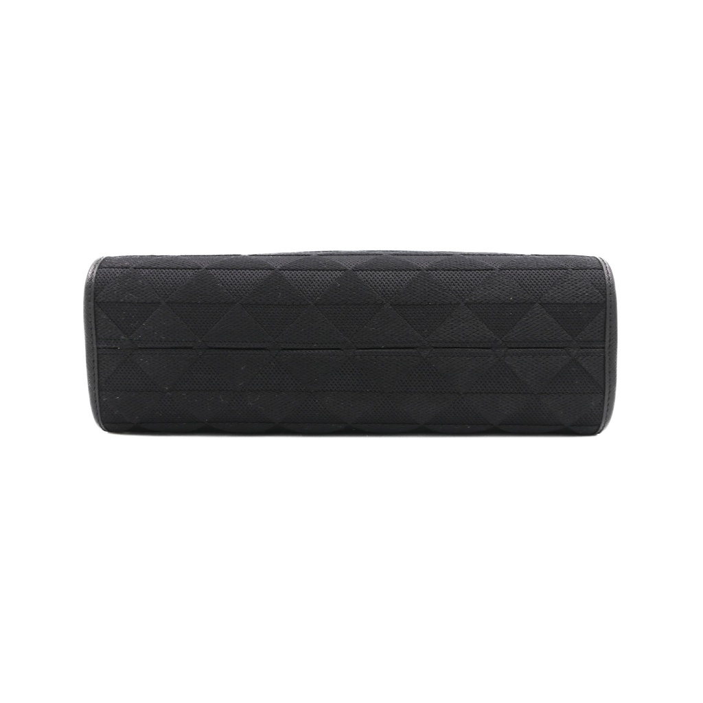 Prada Symbole Medium Embroidered Fabric Bag Black