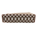 Baltic Beige and Brown Large Prada Symbole Embroidered Fabric Handbag