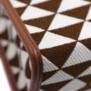 Baltic Beige and Brown Large Prada Symbole Embroidered Fabric Handbag