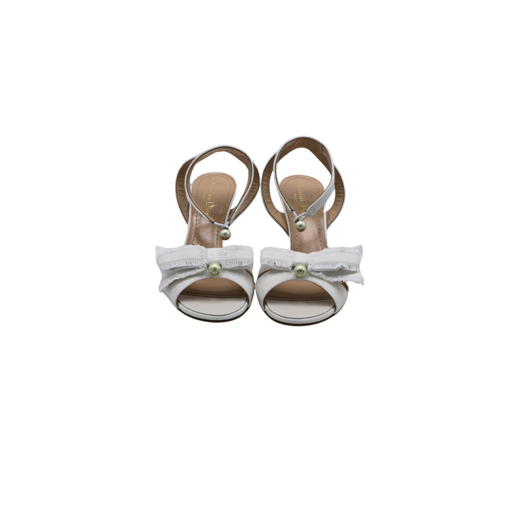 Christian Dior Adiorable Heeled Sandal White Size 38
