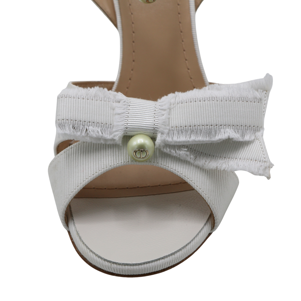 Christian Dior Adiorable Heeled Sandal White Size 38