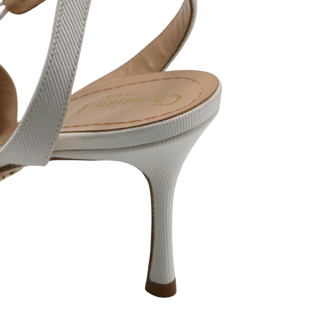 Christian Dior Adiorable Heeled Sandal White Size 38