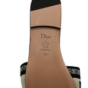 Christian Dior Dway Heeled Slide Cotton and White Multicolor Toile de Jouy Papillon Motit Size 36