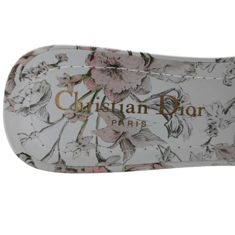 Christian Dior Canvas Jardin Botanique Embroidered J'Adoir Slingback Size 37 1/2