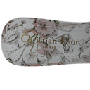 Christian Dior Dway Heeled Slide Cotton and White Multicolor Toile de Jouy Papillon Motit Size 38