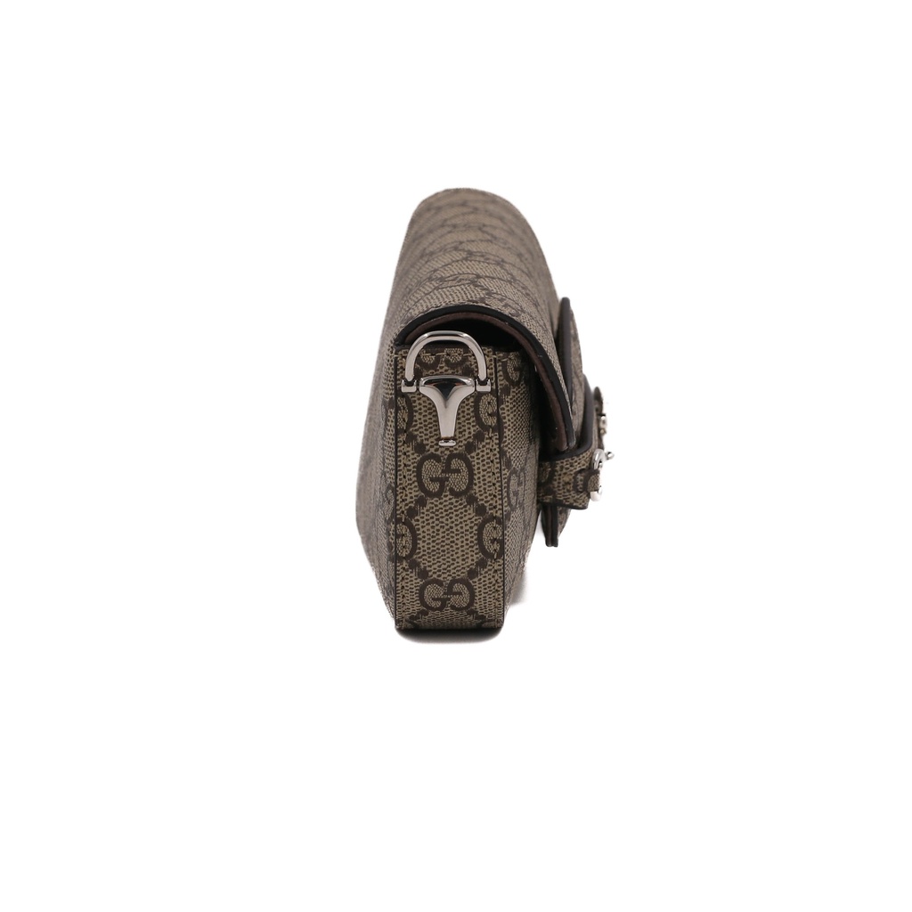 Gucci Horsebit 1955 Asymmetrical Mini Shoulder Bag Beige 774209