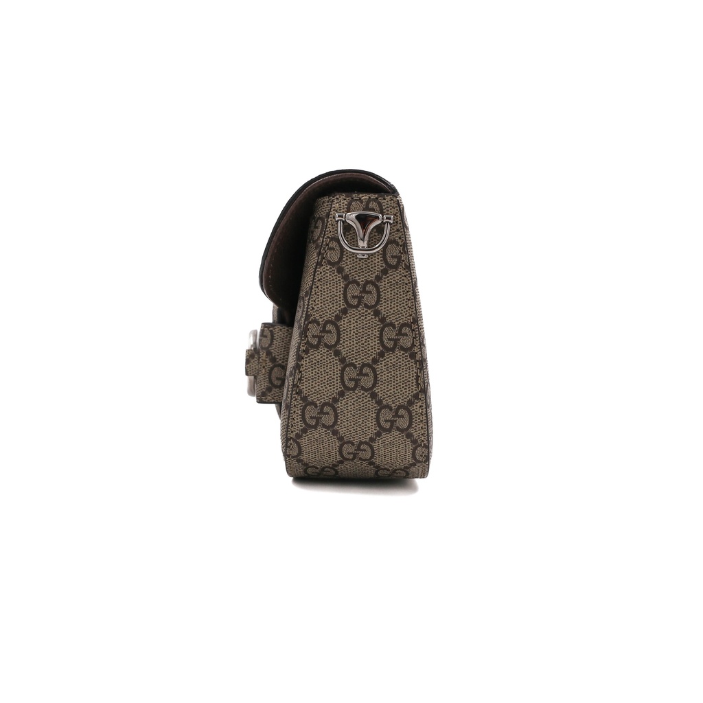 Gucci Horsebit 1955 Asymmetrical Mini Shoulder Bag Beige 774209