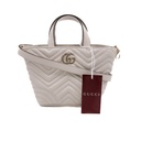 Gucci Betty Mini Tote Bag In White Leather 847386