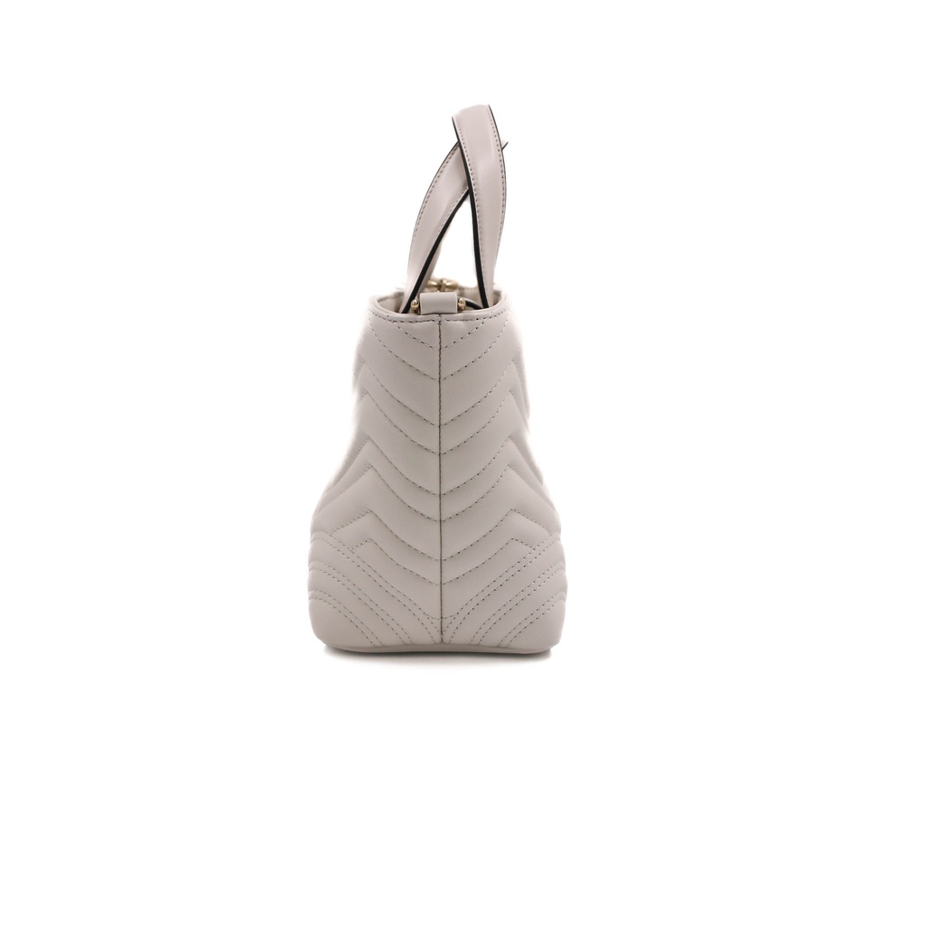 Gucci Betty Mini Tote Bag In White Leather 847386