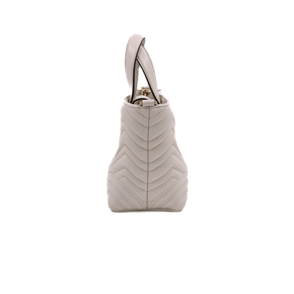 Gucci Betty Mini Tote Bag In White Leather 847386