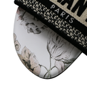 Christian Dior Dway Slide Embroidered Cotton and White Multicolor D-Floral Motif Size 37