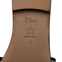 Christian Dior Dway Slide Embroidered Cotton and White Multicolor D-Floral Motif Size 37