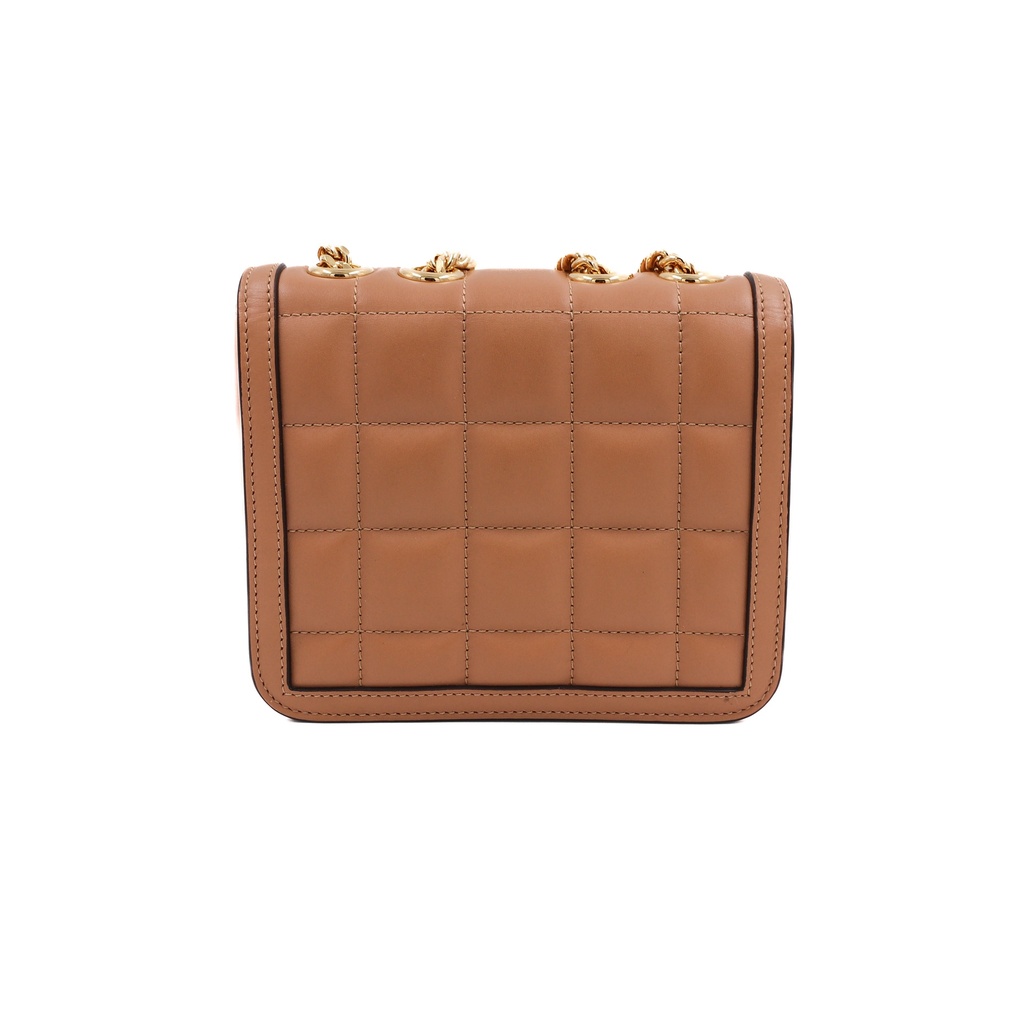 Gucci Shoulder Bag Deco Leather Beige Gold 741457