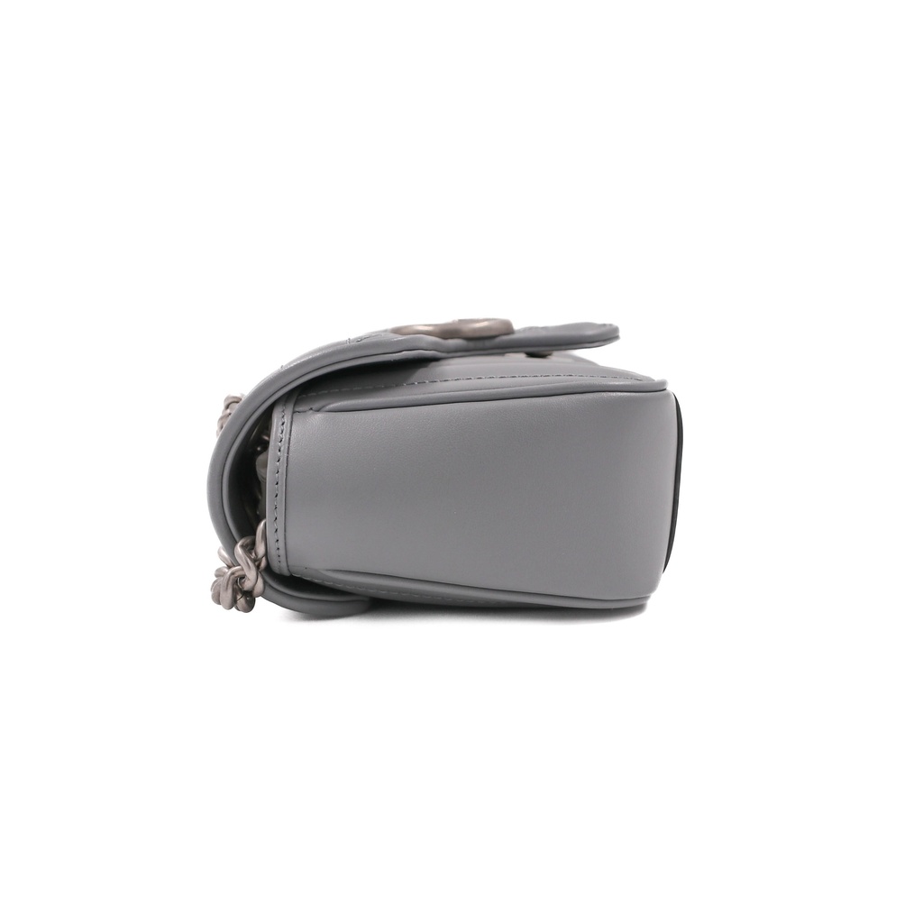 Gucci GG Marmont Matelasse Small Grey Bag 446744