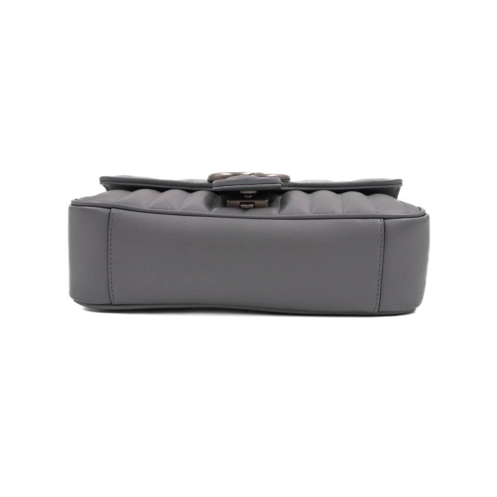 Gucci GG Marmont Matelasse Small Grey Bag 446744