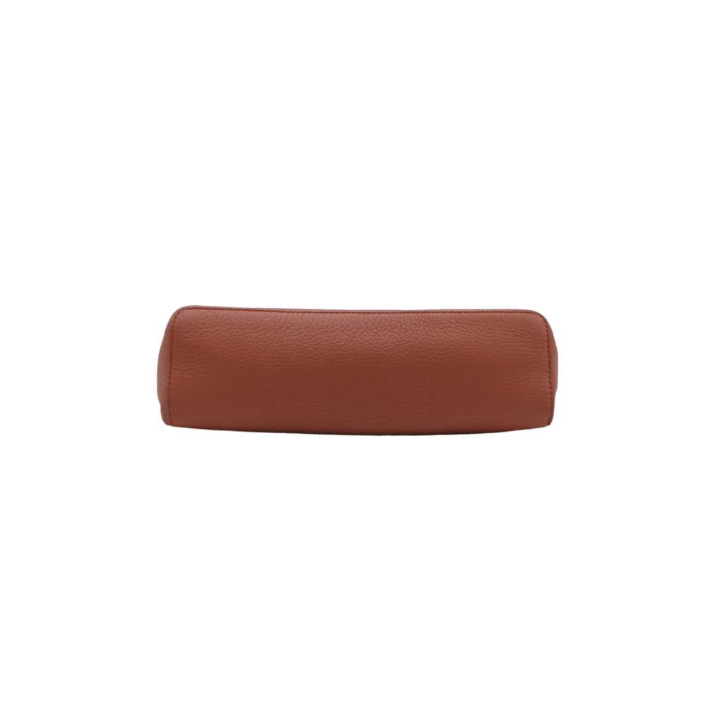 Loro Piana Grained Calfskin L19 Extra Pocket Pouch Kummel