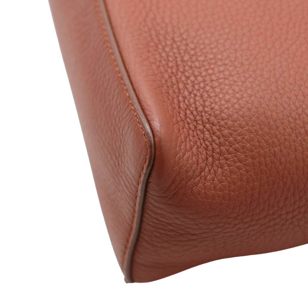 Loro Piana Grained Calfskin L19 Extra Pocket Pouch Kummel