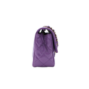 Chanel Patent Quilted Mini Rectangular Flap Purple