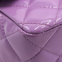 Chanel Patent Quilted Mini Rectangular Flap Purple