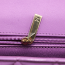 Chanel Patent Quilted Mini Rectangular Flap Purple