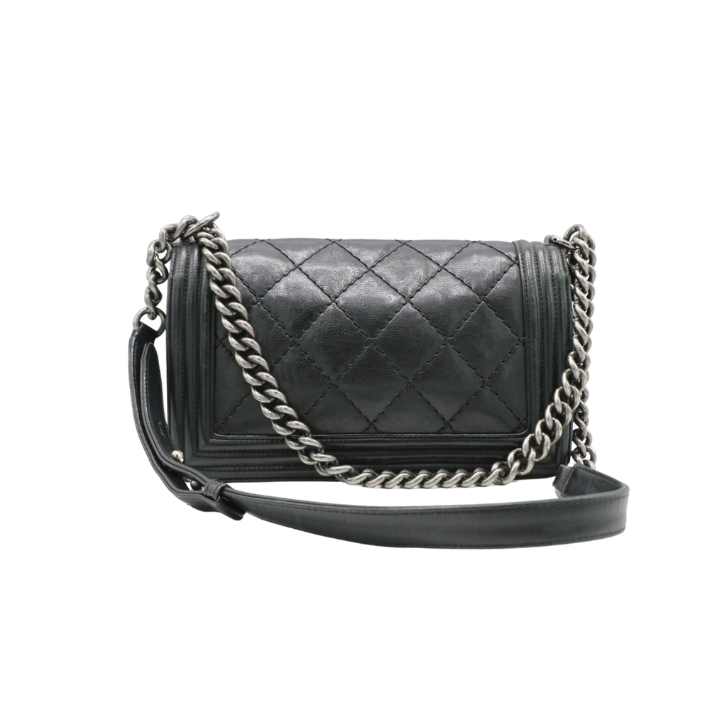 Chanel Caviar Quilted Small Boy Flap Grey