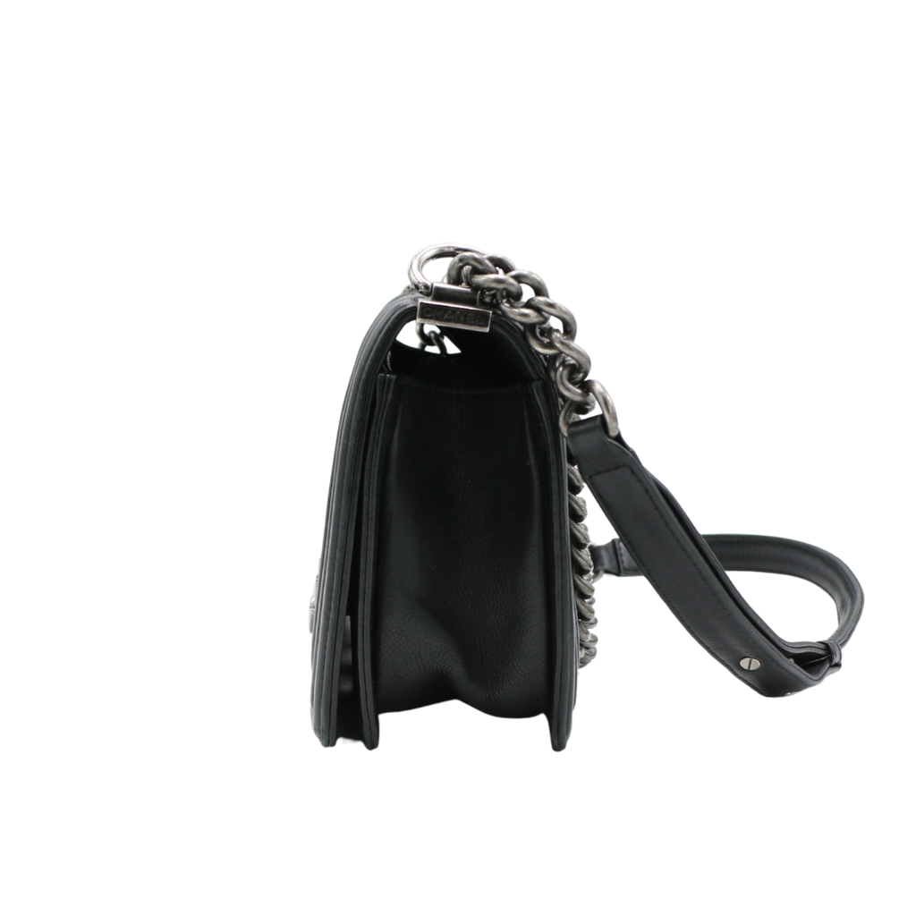 Chanel Caviar Quilted Small Boy Flap Grey