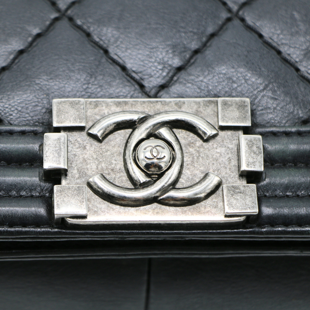 Chanel Caviar Quilted Small Boy Flap Grey