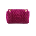Gucci GG Marmont Medium Purple Velvet Shoulder Bag