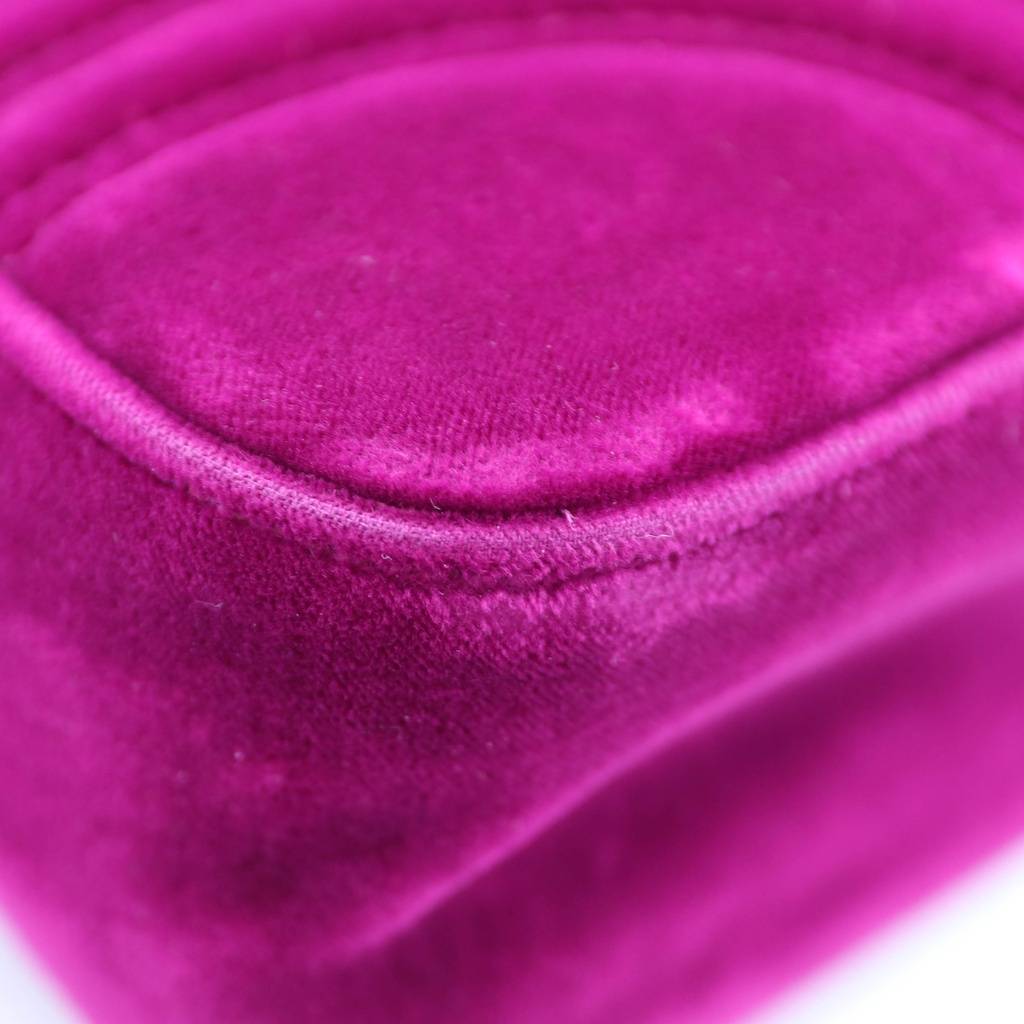 Gucci GG Marmont Medium Purple Velvet Shoulder Bag