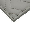 Gucci GG Matelasse Chevron Marmont Card Case White 443127
