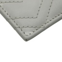 Gucci GG Matelasse Chevron Marmont Card Case White 443127