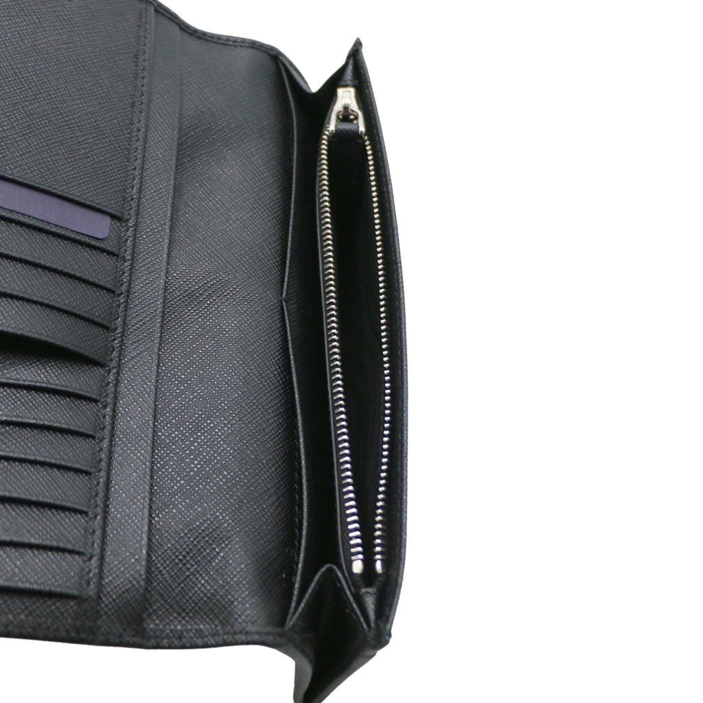 Prada Saffiano Long Folded Wallet