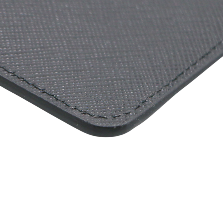 Prada Saffiano And Smooth Leather Card Holder Black