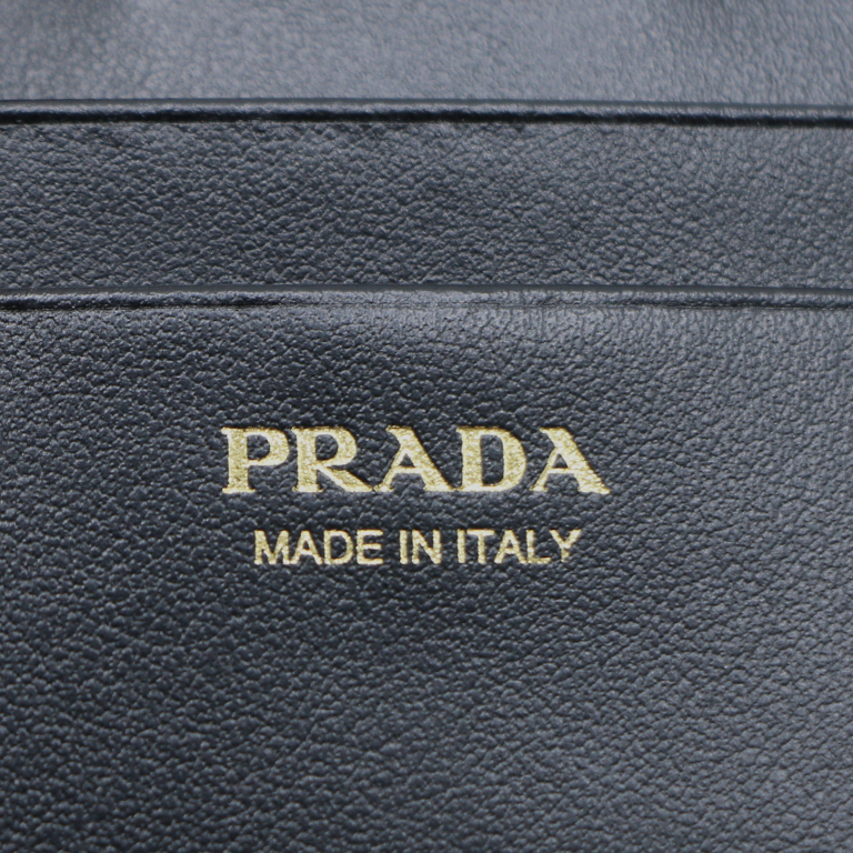 Prada Saffiano And Smooth Leather Card Holder Black