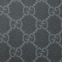 Gucci GG Emblem Bi-Fold Wallet In Black Fabric 821206