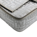 Fendi Crystal Vitello Laminato FF Baguette Crystal Argento