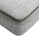 Fendi Crystal Vitello Laminato FF Baguette Crystal Argento