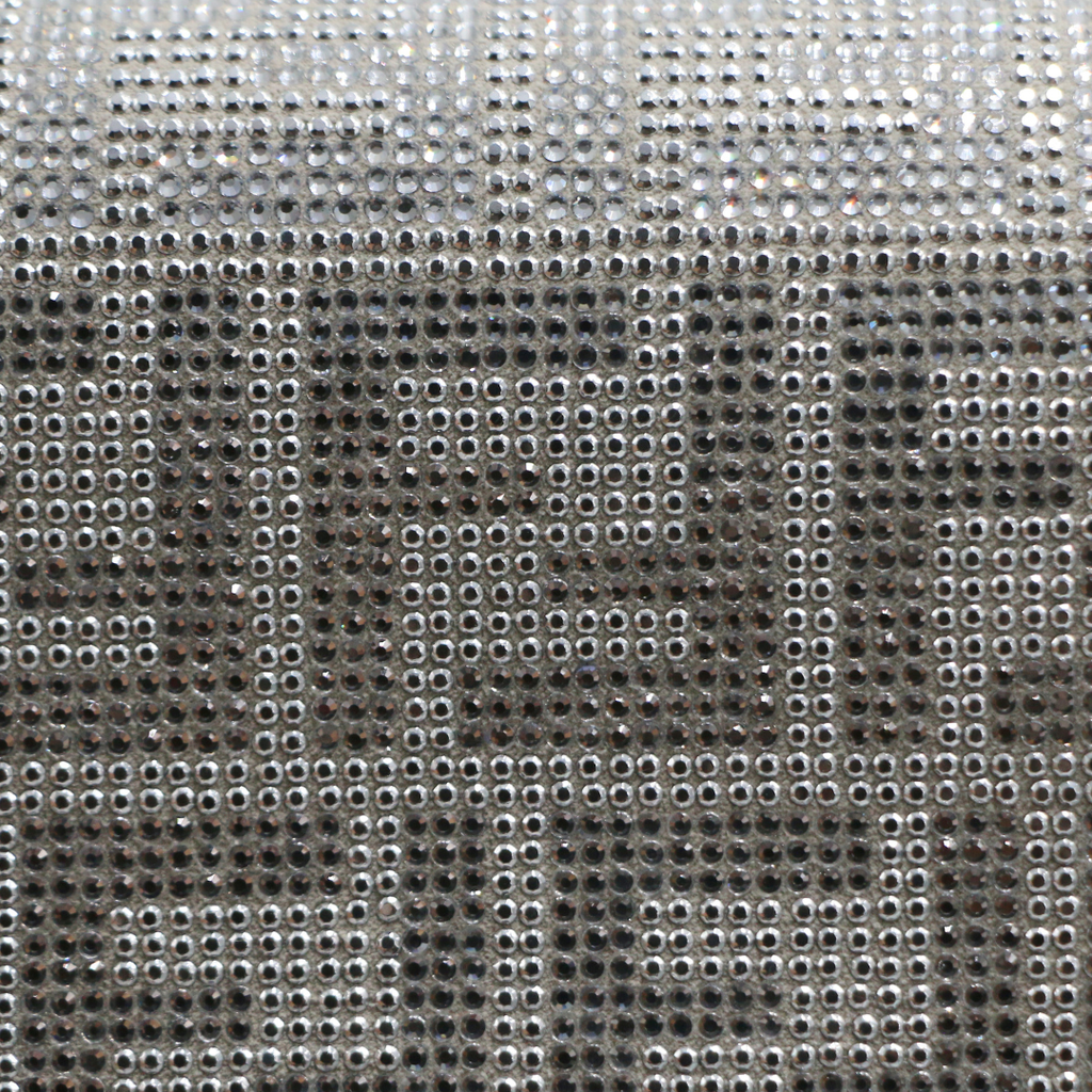 Fendi Crystal Vitello Laminato FF Baguette Crystal Argento